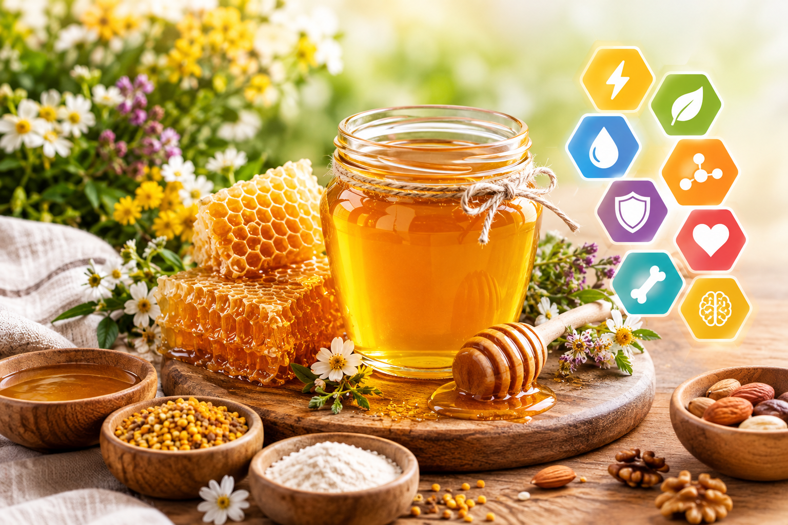 Golden Honey Nutrition Still Life