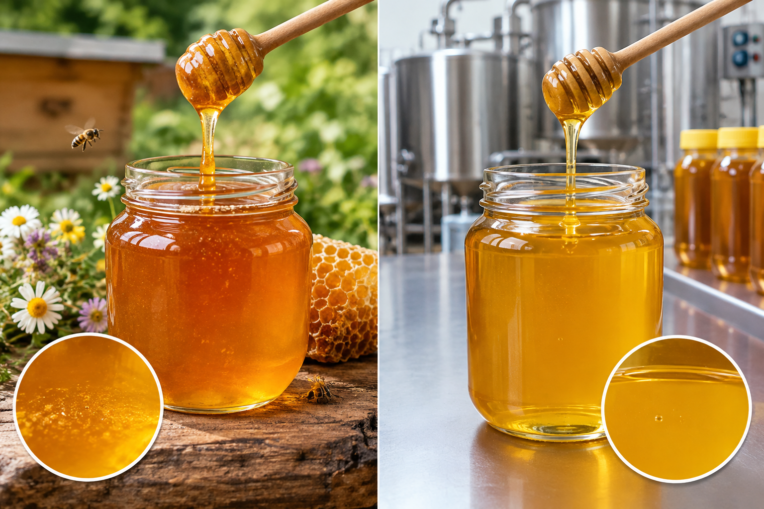 Natural vs. Processed Honey Comparison